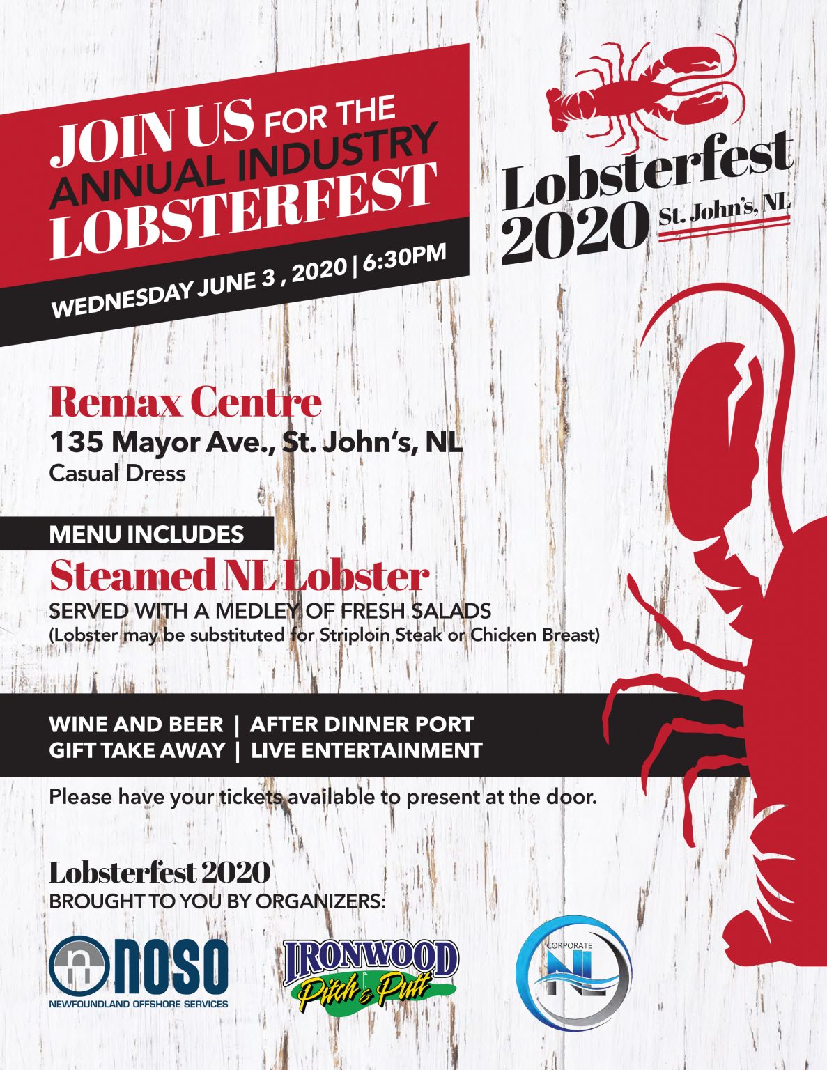 Lobsterfest tickets now available for purchase! Energy NL